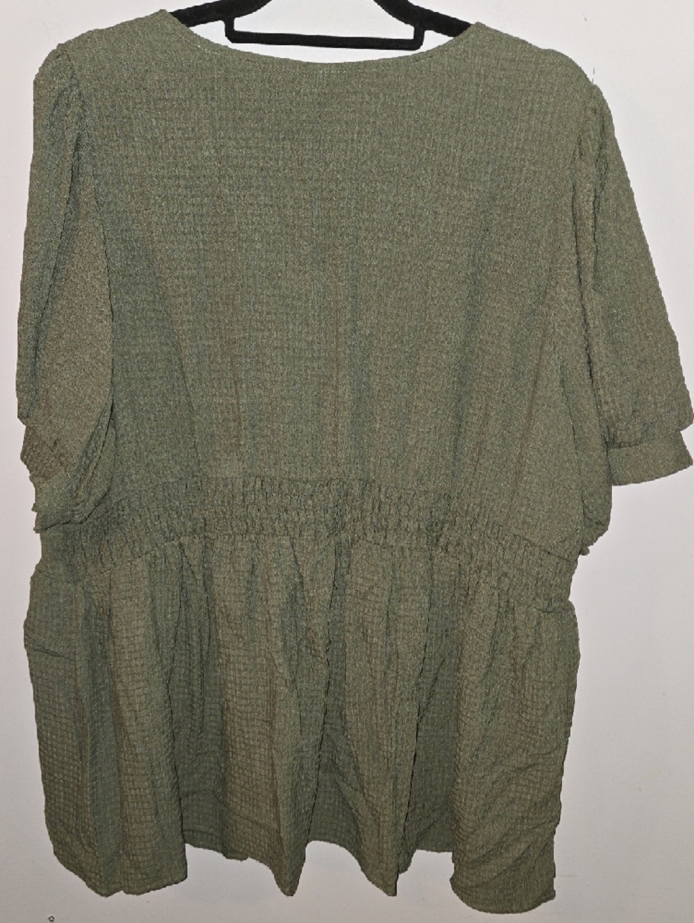 Torrid Olive Green Peplum Button Front Top - Picture 5 of 7